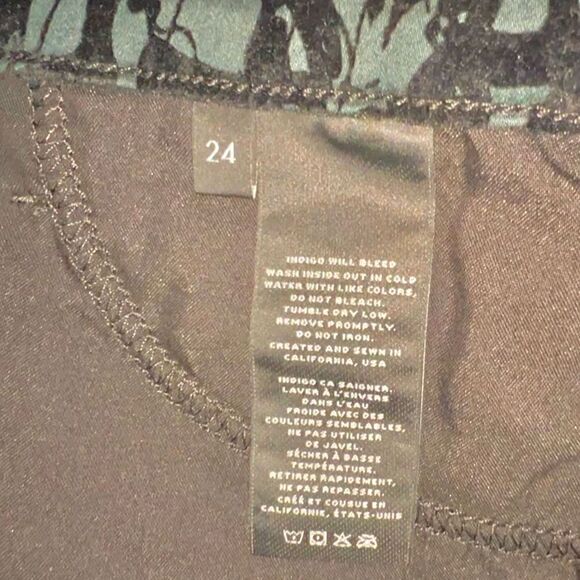 J Brand, Olive Brocade 620 Super Skinny Jean Patterned Burnout Velvet Women’s 24 - Picture 7 of 16